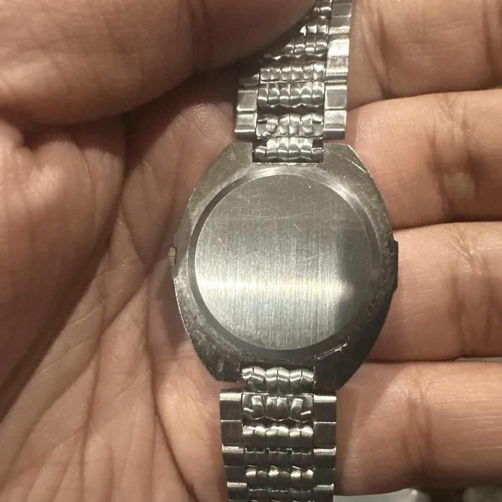 Working 32mm Watch Round Gold and Silver‎ Tone Quartz Unisex New Battery Fit 7in